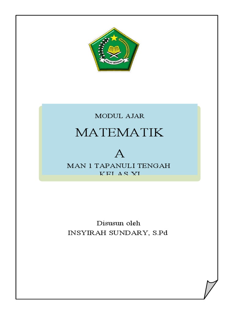 Modul Ajar Matematika Kelas XI MA | PDF | Karier & Perkembangan