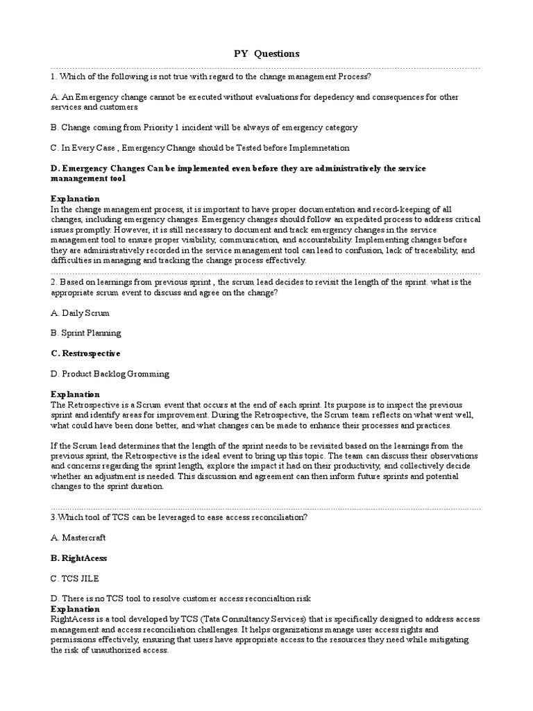 Process Question Bank | PDF | Scrum (Software Development) | Computing