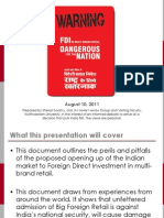 FDI in Multi-brand Retail Dangerous for India Aug 10, 2011