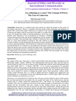 Is Democracy in Africa A Blessing or A Curse? The Concept of Power: The Case of Cameroon