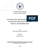 Investigating The Readiness of Ict Palestinian Organizations For Digital Transformation