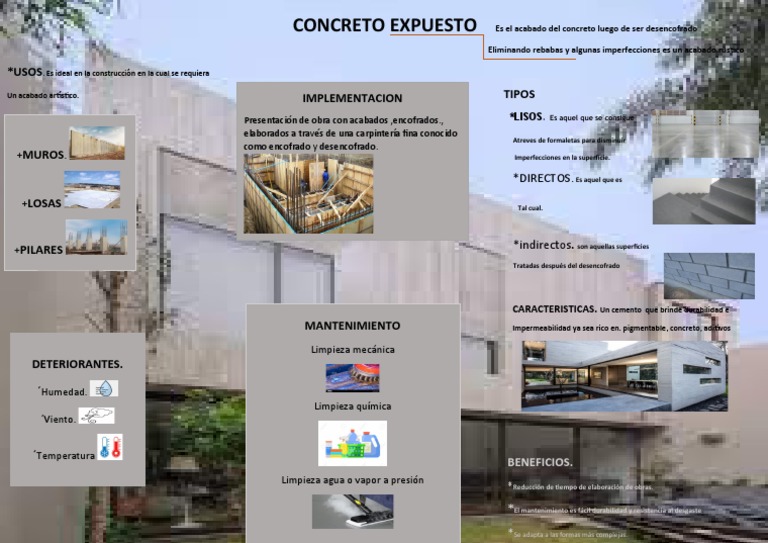 Concreto Expuesto: Tipos y Beneficios | PDF | Hormigón | Física ...