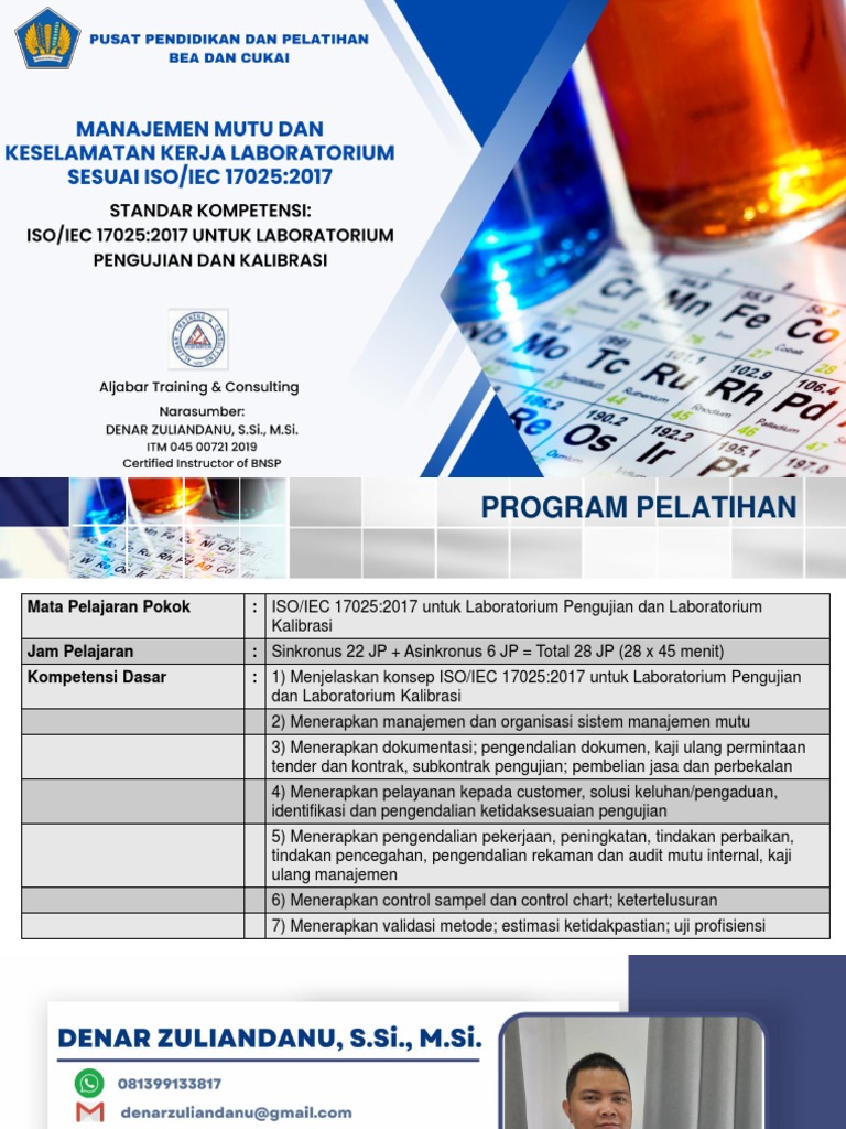 Pelatihan ISO/IEC 17025:2017 Laboratorium | PDF