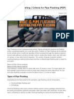 Criteria For Pipe Flushing PDF