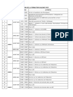 Agenda de La Formation Juillet Kalemie 2022