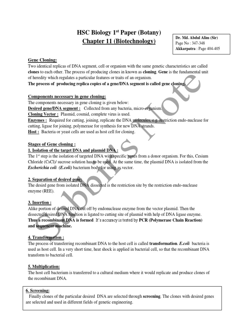 Gene Cloning | PDF | Molecular Cloning | Plasmid