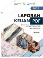 Laporan Keuangan Dana Desa, Insentif Fiskal, Otonomi Khusus, Dan Keistimewaan SMT 1 Tahun 2023 KPPN Tasikmalaya