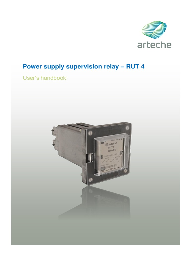 Power Supply Supervision Relay Rut 4 User's Handbook PDF