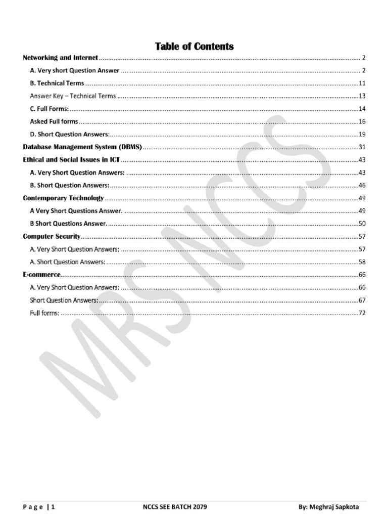 Computer Science-All in One (Chapter 1 To 8) | PDF