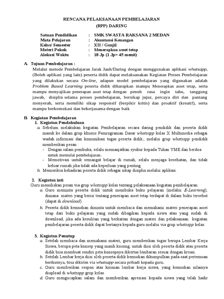 Menerapkan Asset Tetap Asset Tetap | PDF