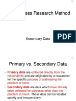 Secondary Data Handling in Market Reasearch