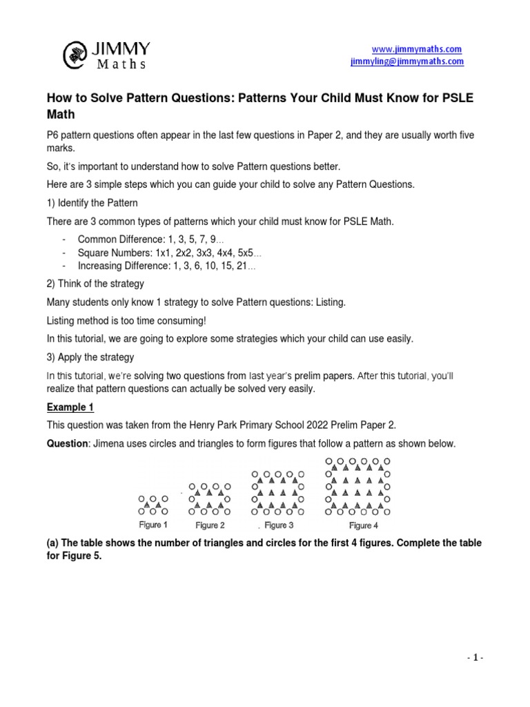 How To Solve Pattern Questions | PDF