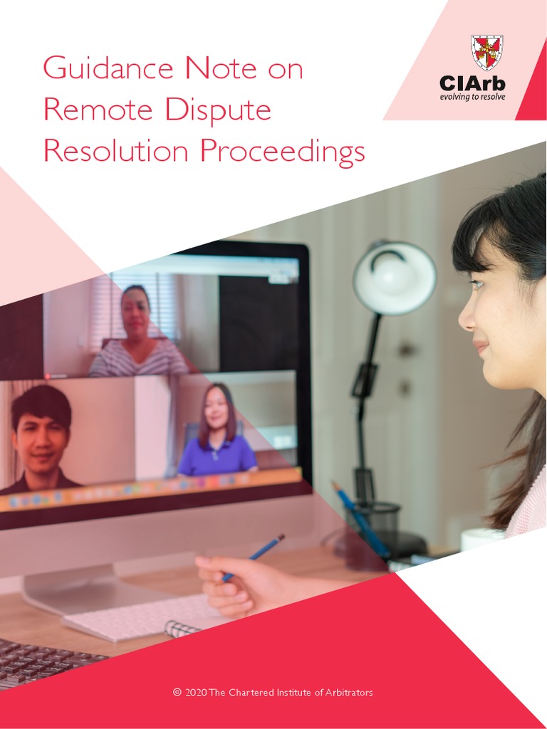 Remote Hearings Guidance Note PDF Arbitration Mediation