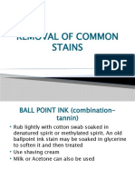 Stain Removal Procedure