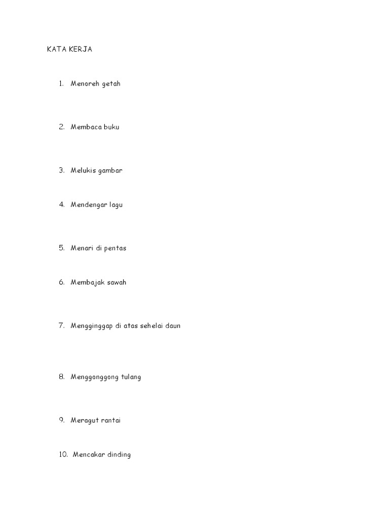 Kata Kerja | PDF