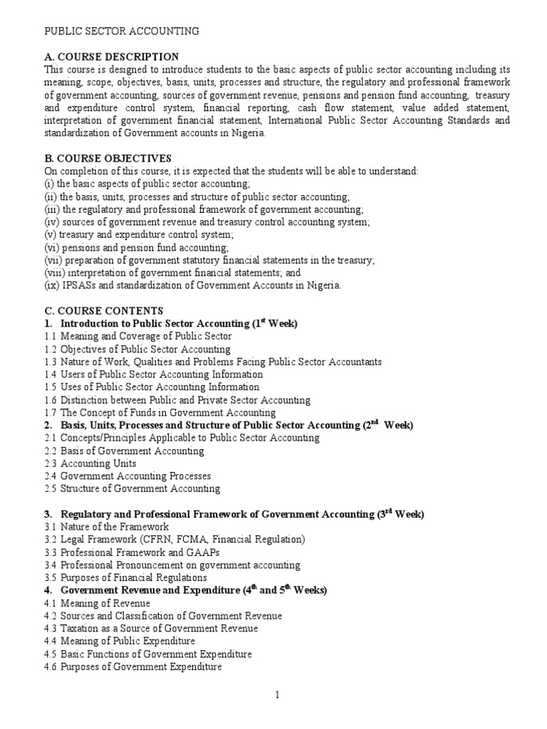ACC 3224 Public Sector Accounting Lectur | PDF