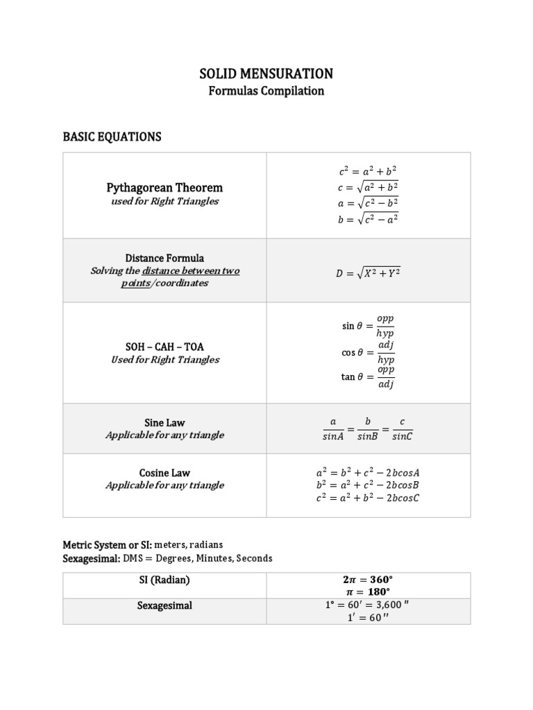 SOLID MENSURATION SAMPLE PROBLEMS WITH SOLUTIONS PDF visual data 3