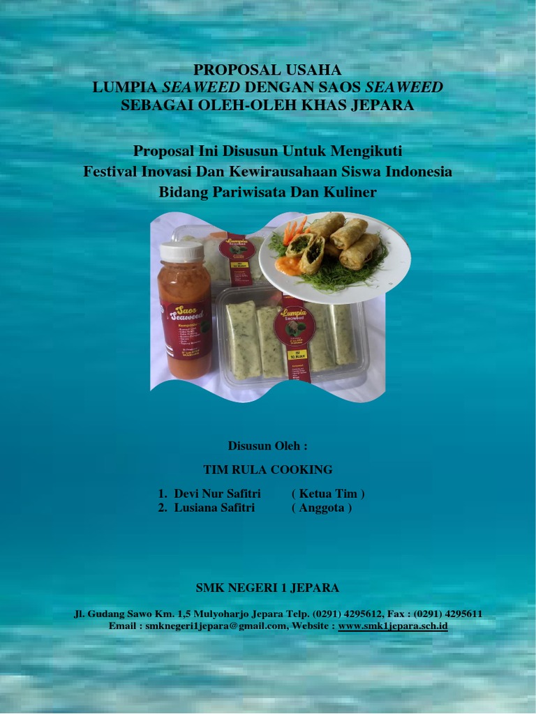 Proposal Usaha Tim Rula Cooking Smkn 1 Jepara Lumpia Seaweed Dengan