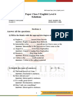 Solution Sample Paper Class 5 English Level 4