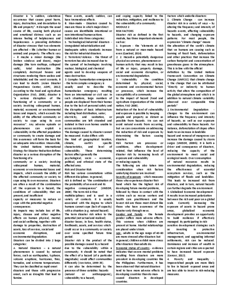 DRR Modules | PDF | Hazards | Natural Disasters