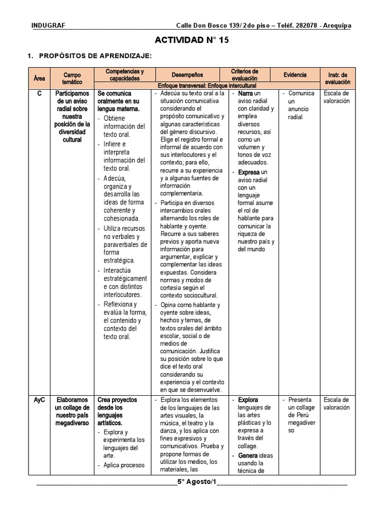 Avisos Radiales sobre Diversidad Cultural | PDF | Artes del Lenguaje y ...