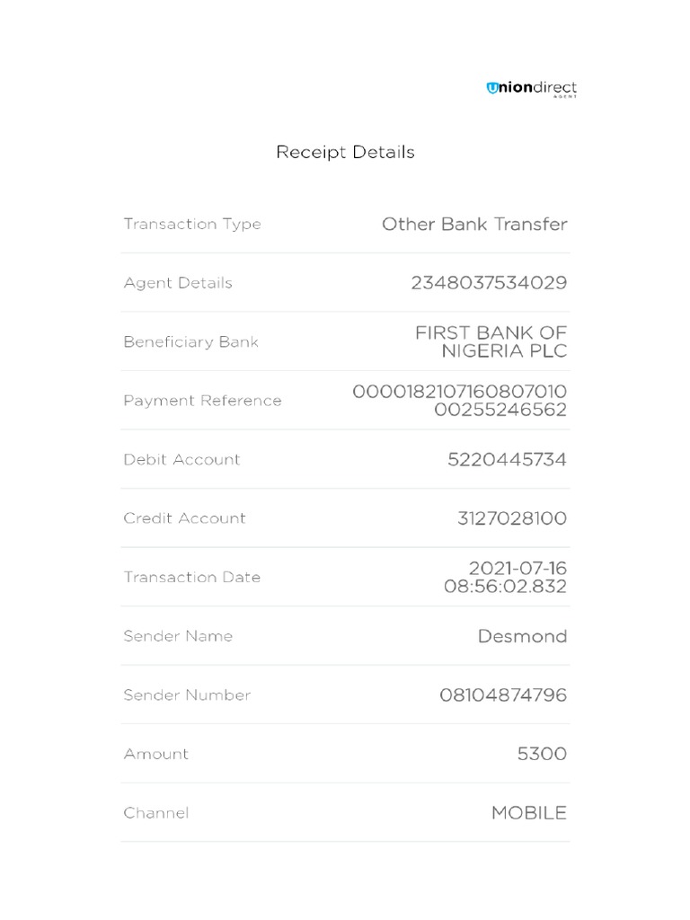 Union Receipt 1626422178846 | PDF