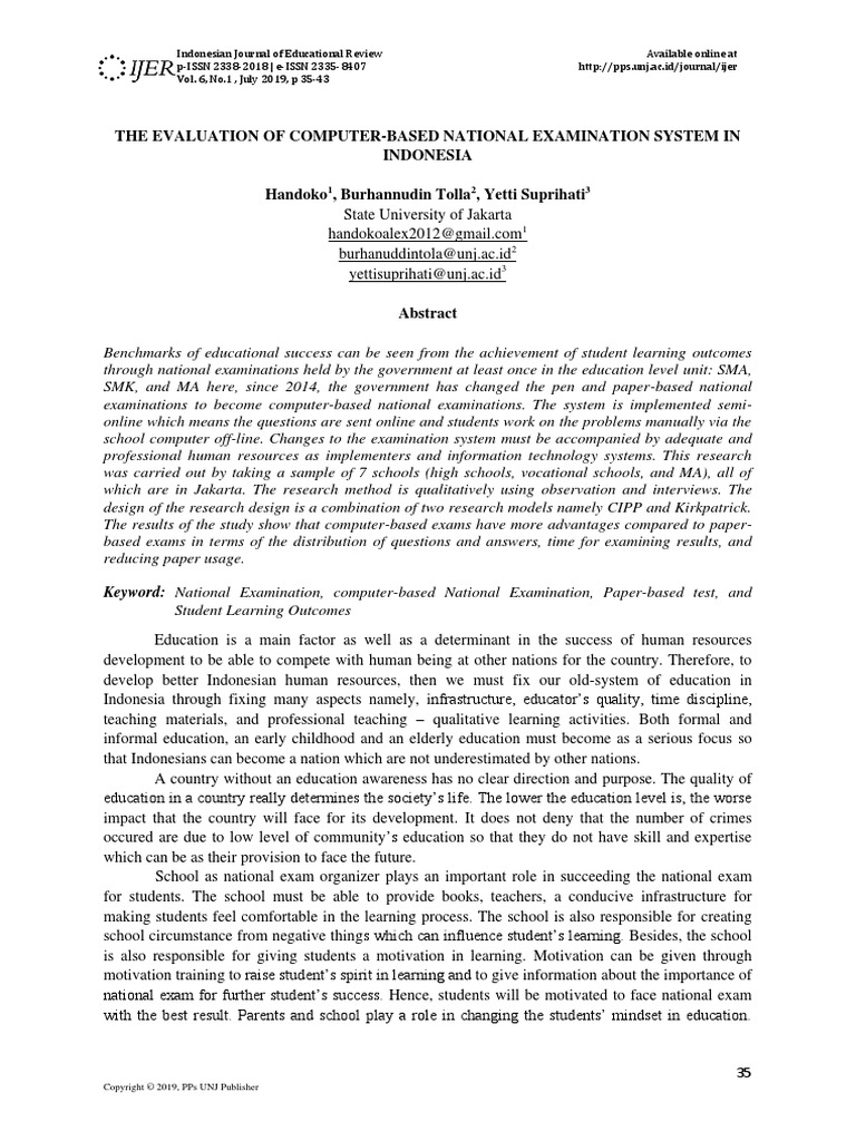 article-text-the-evaluation-of-computer-based-national-examination