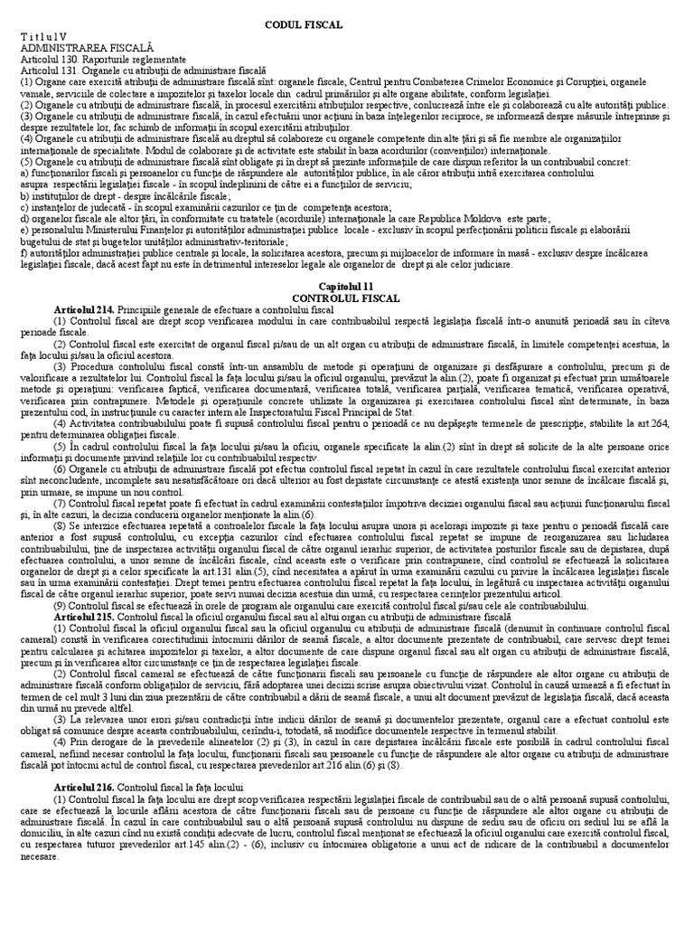 Codul Fiscal PDF