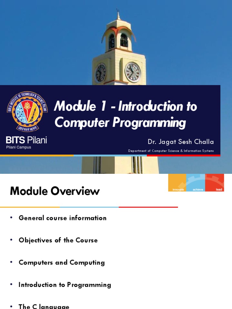 Module 1 - Introduction to Computing Programming | PDF