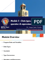 Module 5 - Data Types and Variables