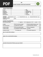 Accident - Incident Investigation Report