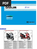 Daelim S2 250 Parts Catalog | PDF | Piston | Screw