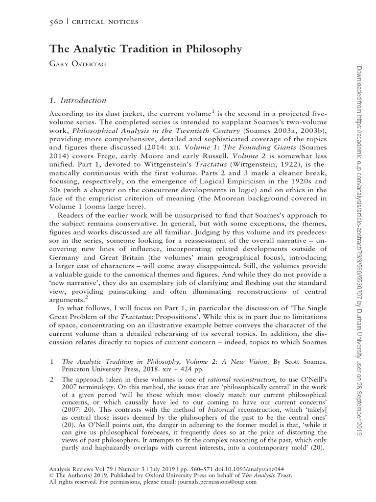 Analysis On The Tractatus PDF Truth Proposition