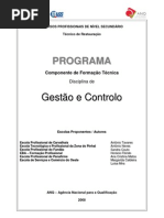 gestão de controlo