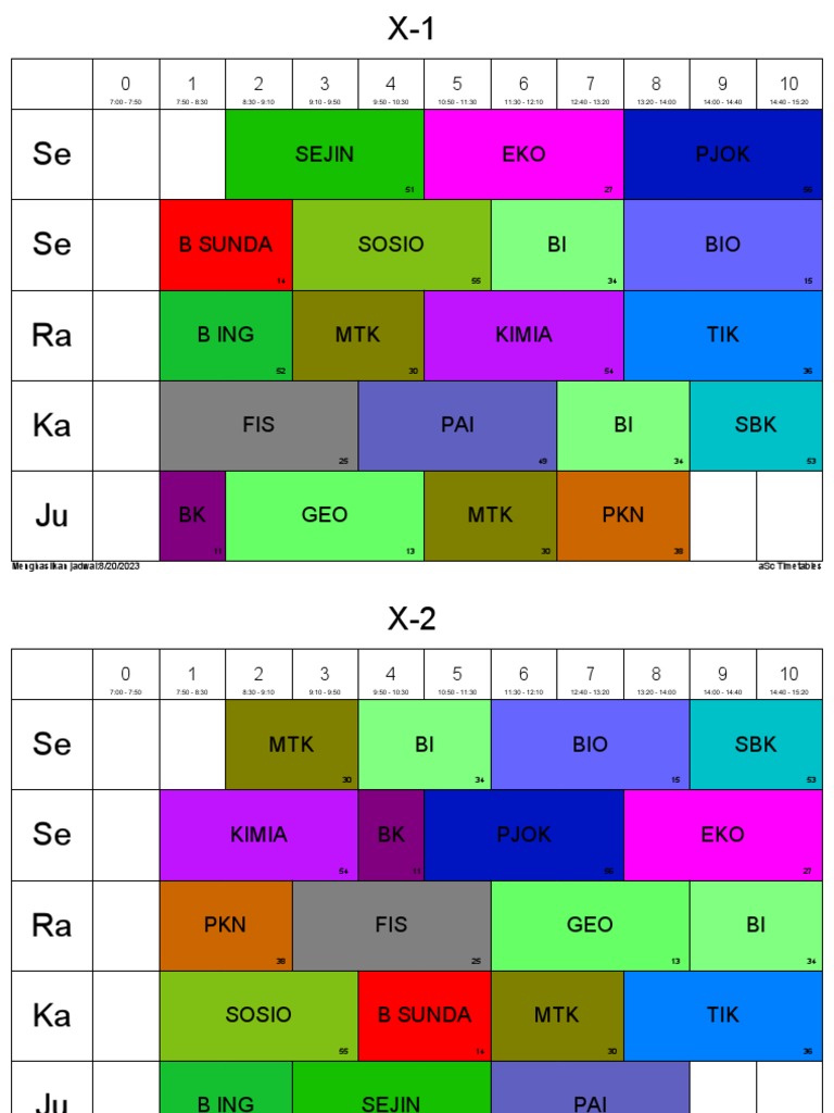 Jadwal Kelas Sem 1 20232024 3 PDF