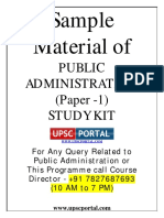 Sample Material of Public Administration Study Kit