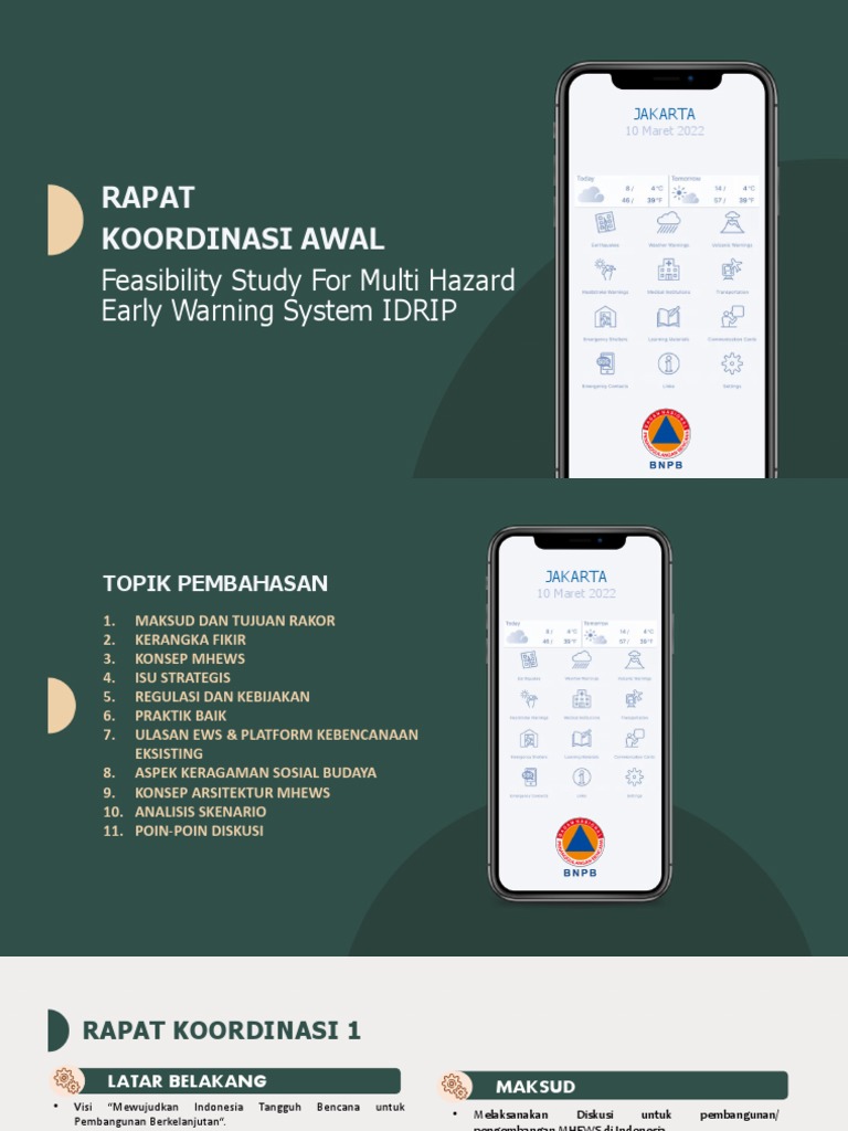 Rapat Koordinasi MHEWS Indonesia | PDF