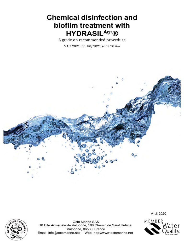 Chemical Disinfection and Biofilm Treatment With HYDRASIL® @50% V1,8 | PDF