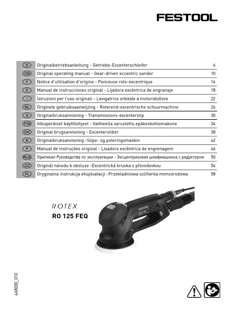Rotex Ro 125 Feq | PDF