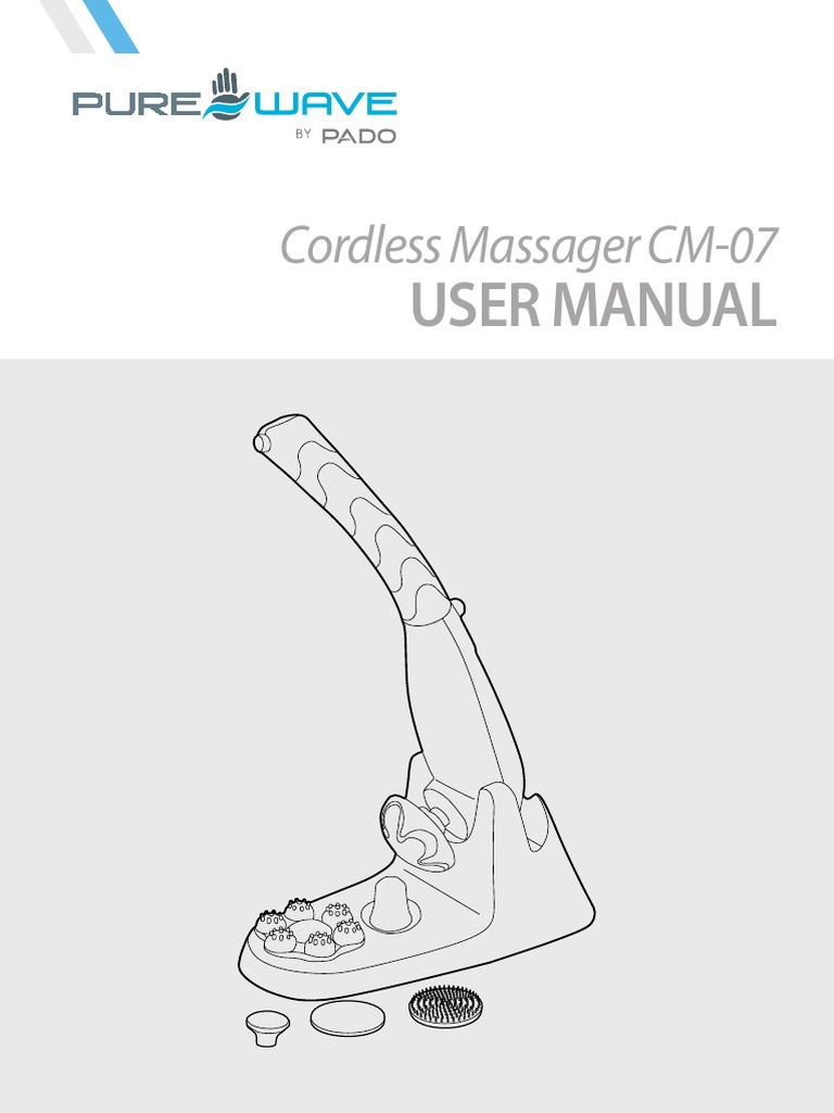 Pure-Wave CM-07 Massager Manual | PDF | Battery Charger | Massage