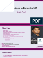 Roles of Azure in Dynamics 365 at D365 Champs Speaker Umesh Pandit 19 Aug