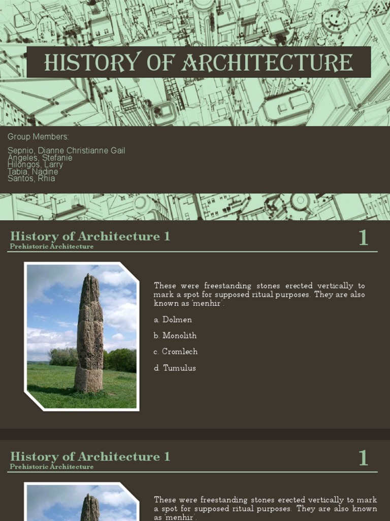 Prehistoric Architecture Overview | PDF | Architectural Design ...