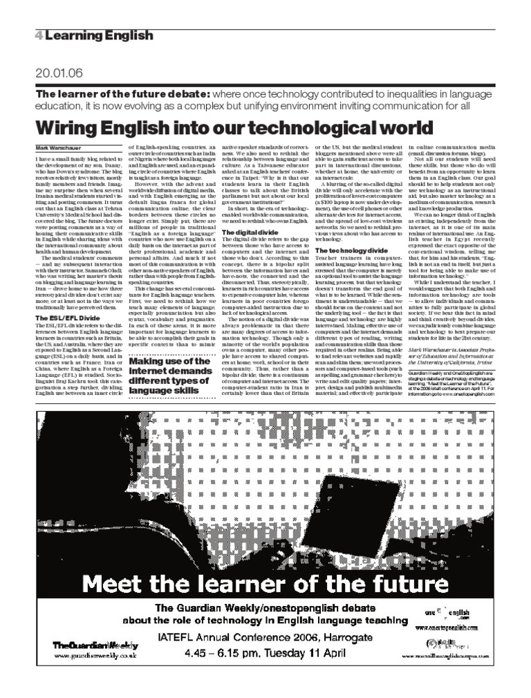 Rethinking English in a Digital Era | PDF | English As A Second Or ...