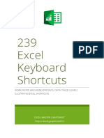 239 Excel Shortcuts Keys
