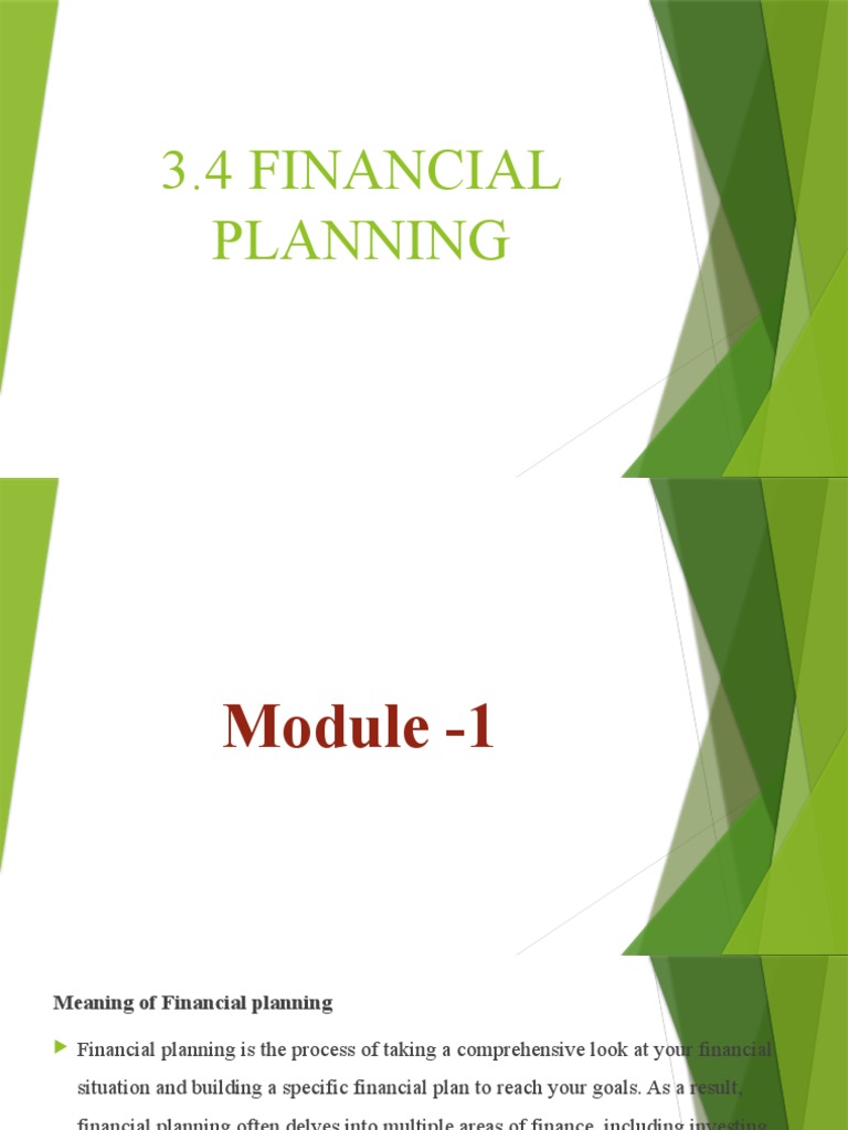 ppt Financial planning PDF