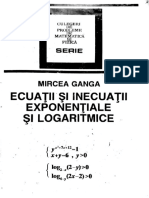 Ecuatii Si Inecuatii Exponentiale Si Logaritmice - Mircea Ganga (1994)