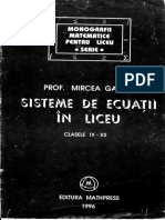 Sisteme de Ecuații În Liceu - M. Ganga (1996)