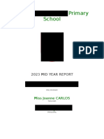 sample student report 2