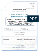 Evaluation Diagnostique Du Potentiel Chez Les Footballeurs A