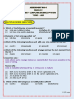 List Assignment - Xi - 2023